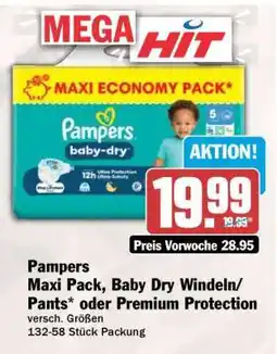 HIT Pampers Maxi Pack, Baby Dry Windeln/Pants* oder Premium Protection Angebot