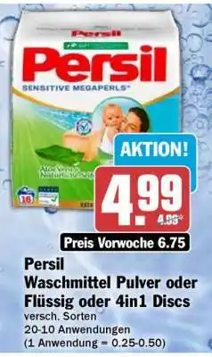 HIT Persil Waschmittel Pulver oder Flüssig oder 4in1 Discs Angebot