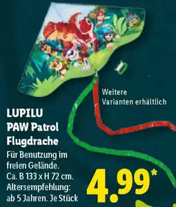 Lidl LUPILU PAW Patrol Flugdrache Angebot