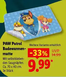 Lidl PAW Patrol Badewannenmatte Angebot