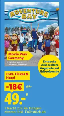 Lidl Movie Park Germany Inkl. Ticket & Hotel Angebot