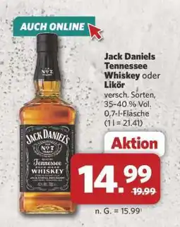 Combi Jack Daniels Tennessee Whiskey oder Likör Angebot