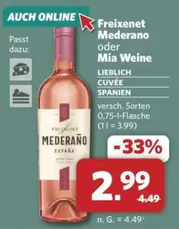 Combi Freixenet Mederano oder Mia Weine Angebot
