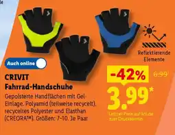 Lidl CRIVIT Fahrrad-Handschuhe Angebot