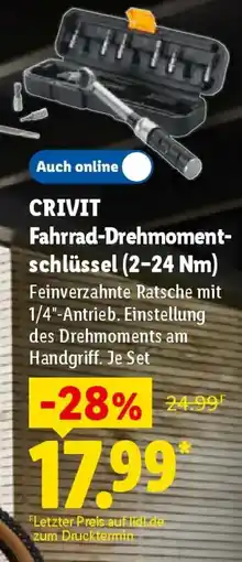 Lidl CRIVIT Fahrrad-Drehmomentschlüssel (2-24 Nm) Angebot