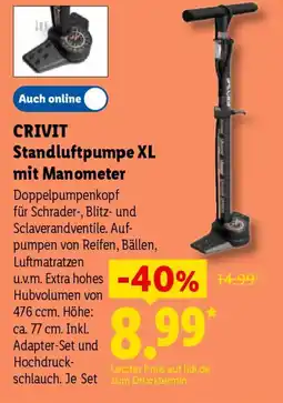Lidl CRIVIT Standluftpumpe XL mit Manometer Angebot