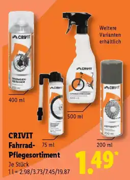 Lidl CRIVIT Fahrrad Pflegesortiment Angebot