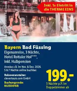 Lidl Bayern Bad Füssing 3 Nächte Angebot
