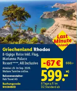 Lidl Griechenland Rhodos Angebot