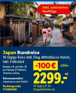 Lidl Japan Rundreise Angebot