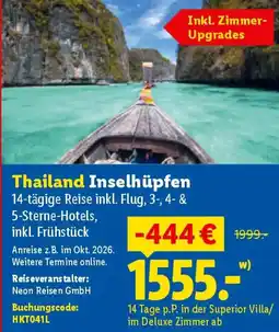 Lidl Thailand Inselhüpfen Angebot
