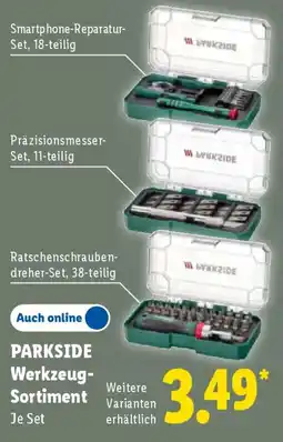 Lidl PARKSIDE Werkzeug- Sortiment Angebot