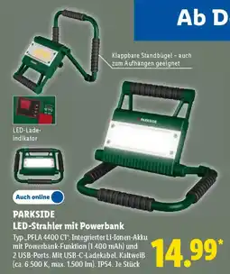 Lidl PARKSIDE LED-Strahler mit Powerbank Angebot