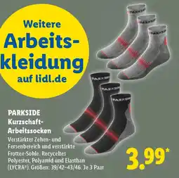 Lidl PARKSIDE Kurzschaft- Arbeitssocken Angebot