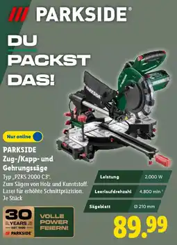 Lidl PARKSIDE Zug-/Kapp- und Gehrungssäge Angebot
