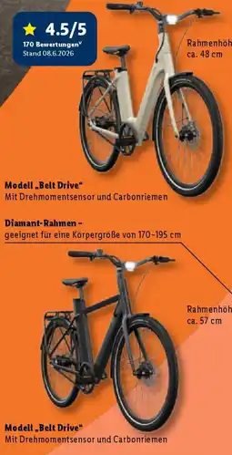 Lidl CRIVIT Urban E-Bike X.3/Y.3,27,5" Modell,,Belt Drive Angebot