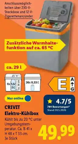 Lidl CRIVIT Elektro-Kühlbox Angebot