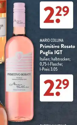 Aldi Süd MARIO COLLINA Primitivo Rosato Puglia IGT Angebot