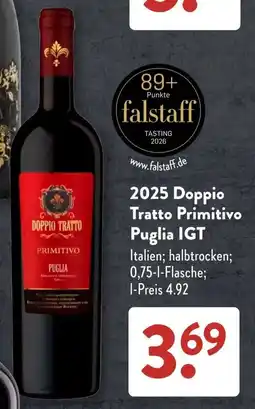 Aldi Süd 2025 Doppio Tratto Primitivo Puglia IGT Angebot