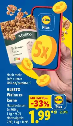 Lidl ALESTO Walnuss- kerne Angebot