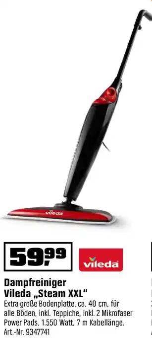 OBI Dampfreiniger Vileda ,,Steam XXL" Angebot