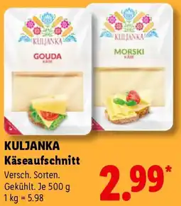 Lidl KULJANKA Käseaufschnitt Angebot