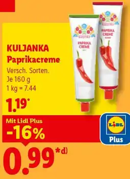 Lidl KULJANKA Paprikacreme Angebot