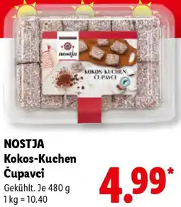 Lidl NOSTJA Kokos-Kuchen Čupavci Angebot
