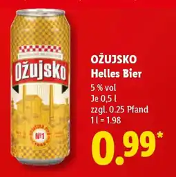 Lidl OŽUJSKO Helles Bier Angebot