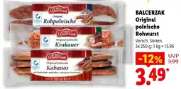 Lidl BALCERZAK Original polnische Rohwurst Angebot