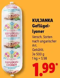 Lidl KULJANKA Geflügellyoner Angebot