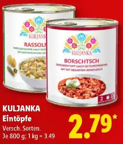 Lidl KULJANKA Eintöpfe Angebot