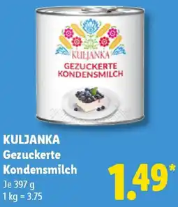 Lidl KULJANKA Gezuckerte Kondensmilch Angebot