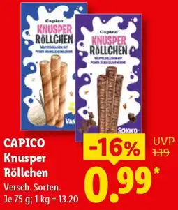 Lidl CAPICO Knusper Röllchen Angebot