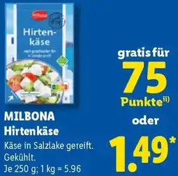 Lidl MILBONA Hirtenkäse Angebot