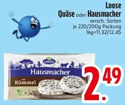 Edeka Loose Quäse oder Hausmacher Angebot