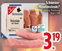 Edeka Gut & Gunstig Schweine Minutensteaks Angebot