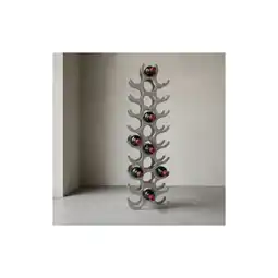 Netto Marken-Discount KADIMA DESIGN Weinregal Flammen aus Aluminium, 27 Flaschen, 98x31x14cm, Modernes Aussehen Angebot