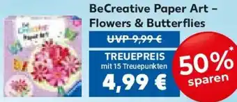 Edeka Ravensburger BeCreative Paper Art - Flowers & Butterflies Angebot