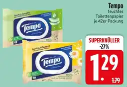 Edeka Tempo feuchtes Toilettenpapier Angebot