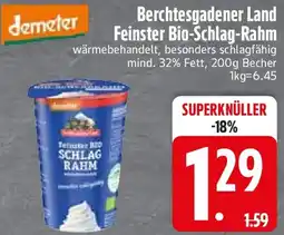 Edeka demeter Berchtesgadener Land Feinster Bio-Schlag-Rahm Angebot