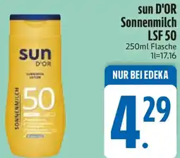 Edeka sun D'OR Sonnenmilch LSF 50 Angebot