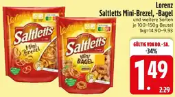 Edeka Lorenz Saltletts Mini-Brezel, Bagel Angebot
