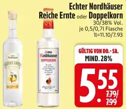 Edeka Echter Nordhäuser Reiche Ernte oder Doppelkorn Angebot