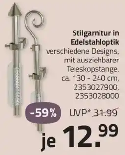 ROLLER Stilgarnitur in Edelstahloptik Angebot