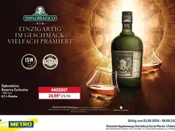 METRO Diplomático Reserva Exclusiva Angebot
