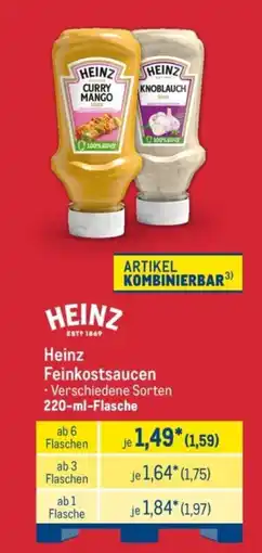 METRO Heinz Feinkostsaucen Angebot
