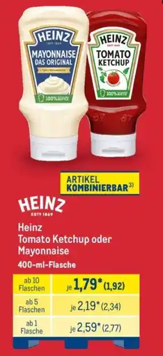 METRO Heinz Tomato Ketchup oder Mayonnaise Angebot