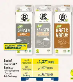METRO Berief Bio Drink/Barista Angebot