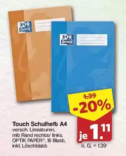 Famila Nord West Touch Schulheft A4 Angebot